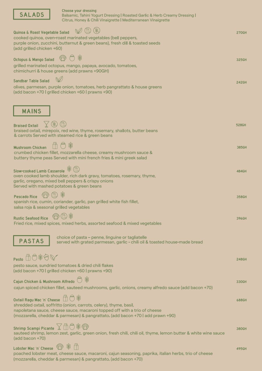 Full menu page 4