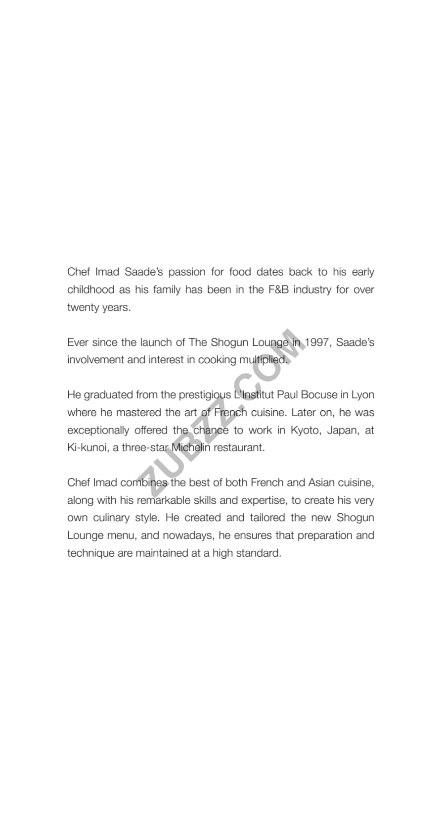 Full menu page 5