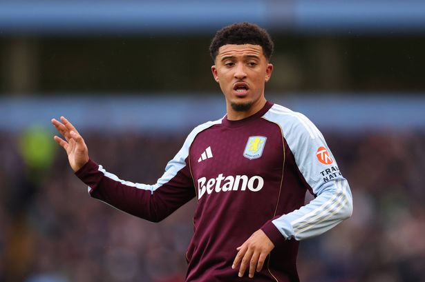 Jadon Sancho bersama Aston Villa saat masa peminjaman dari Manchester United