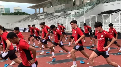 Latihan Timnas Indonesia U-22 menjelang laga menghadapi Mali U-22