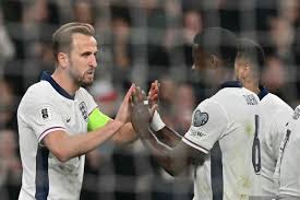 Timnas Inggris merayakan kemenangan dalam kualifikasi Piala Dunia