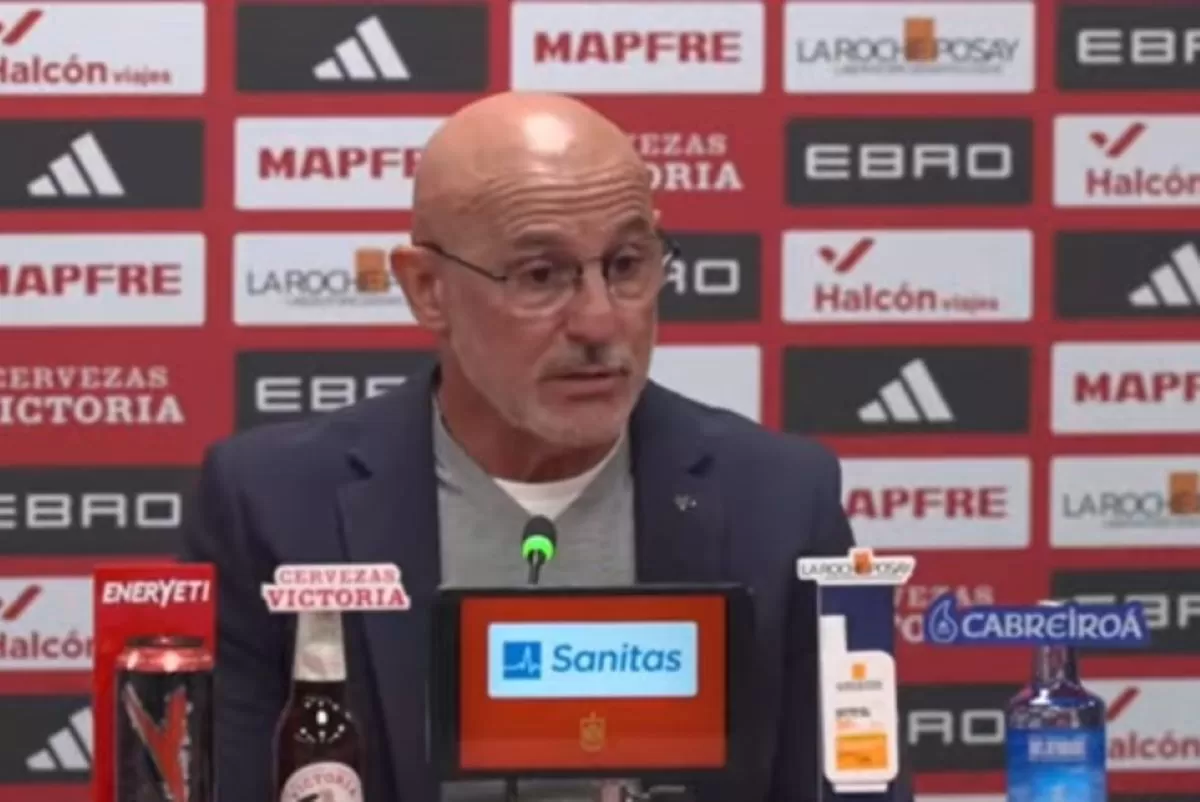 Luis de la Fuente dalam konferensi pers Timnas Spanyol