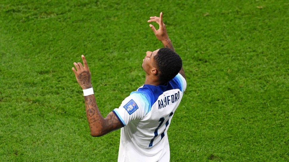 Selebrasi pemain Wales setelah mencetak gol