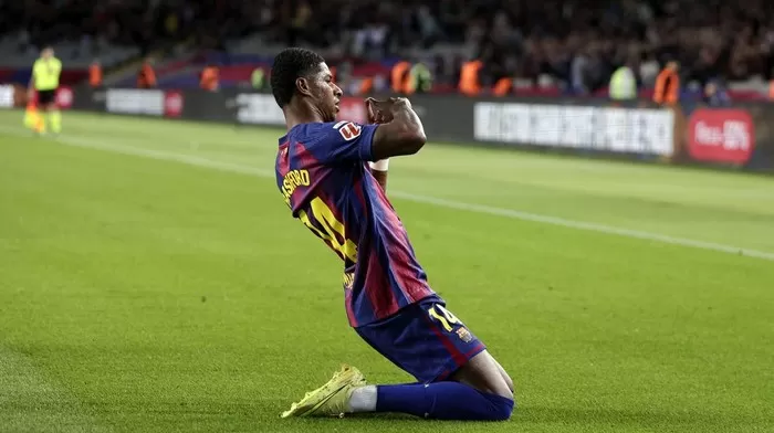 Marcus Rashford Selebrasi Bersama Barcelona