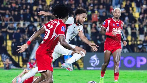 Perayaan gol Semen Padang dalam laga melawan Persijap Jepara