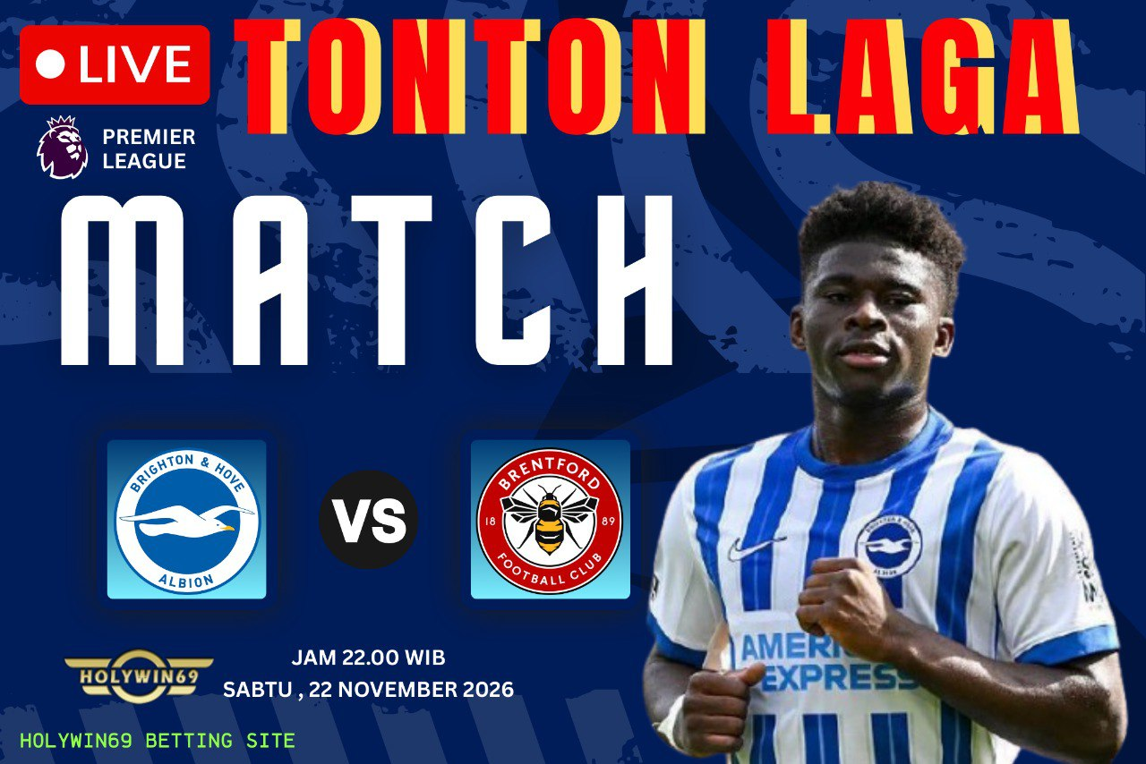 Poster Pertandingan Brighton vs Brentford Premier League