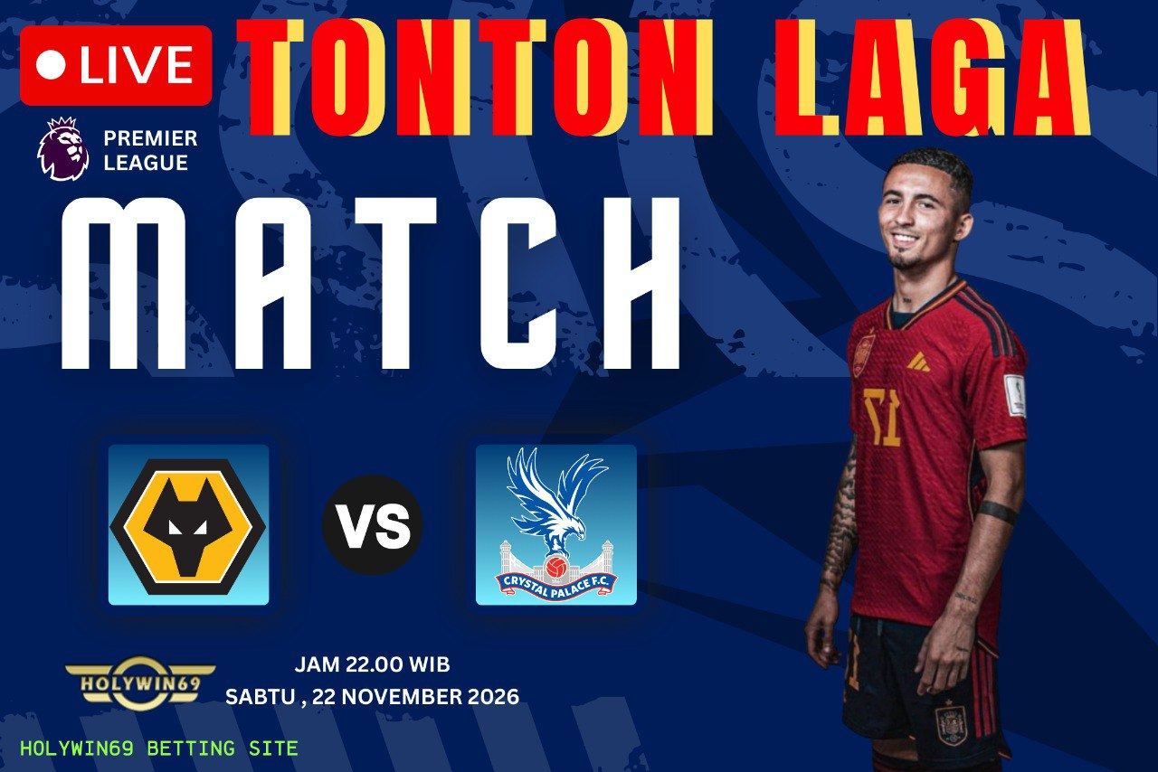 Poster pertandingan Wolves vs Crystal Palace Premier League 2026