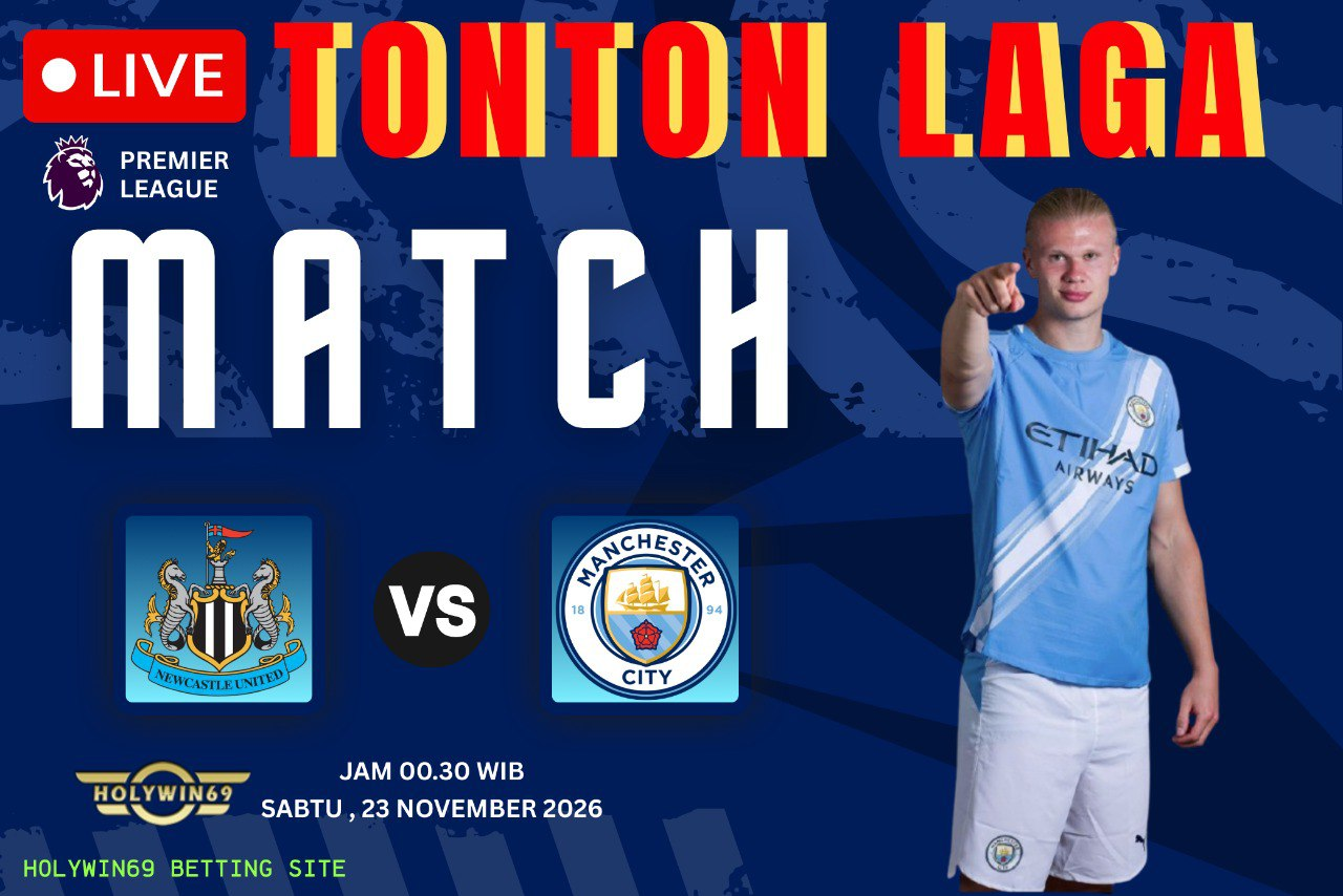 Poster pertandingan Newcastle United vs Manchester City Premier League 2026