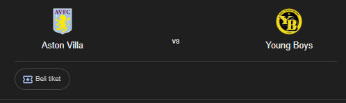 Prediksi Aston Villa vs Young Boys Liga Europa