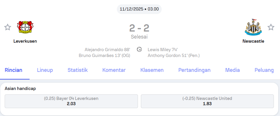 Leverkusen vs Newcastle Liga Champions UEFA Match Review – Holywin69