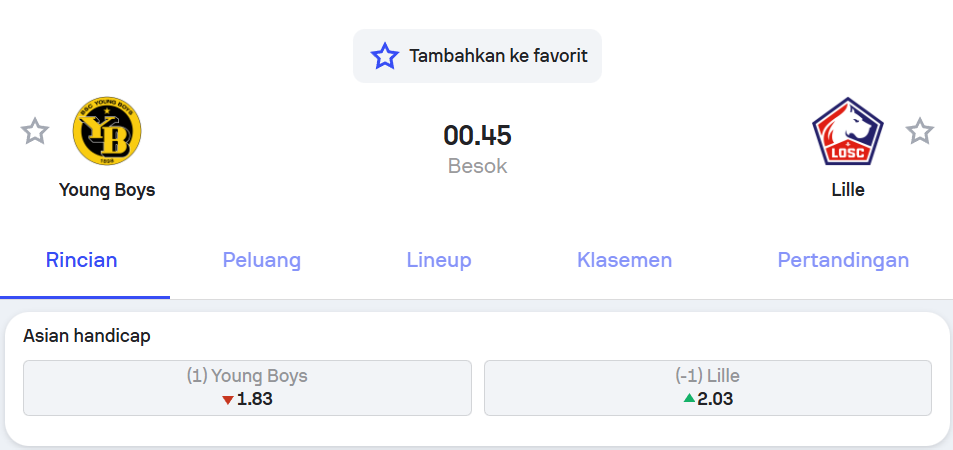 Prediksi Young Boys vs Lille UEFA Europa League 12 Desember 2025 – Holywin69