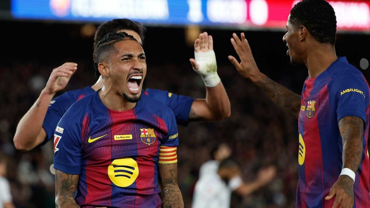 Rating Pemain Barcelona vs Osasuna Raphinha La Liga 2025 – Holywin69