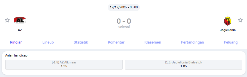 AZ Alkmaar vs Jagiellonia KONFERENSI EROPA UEFA – Holywin69