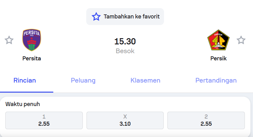 Prediksi Persita Tangerang vs Persik Kediri Super League – Holywin69