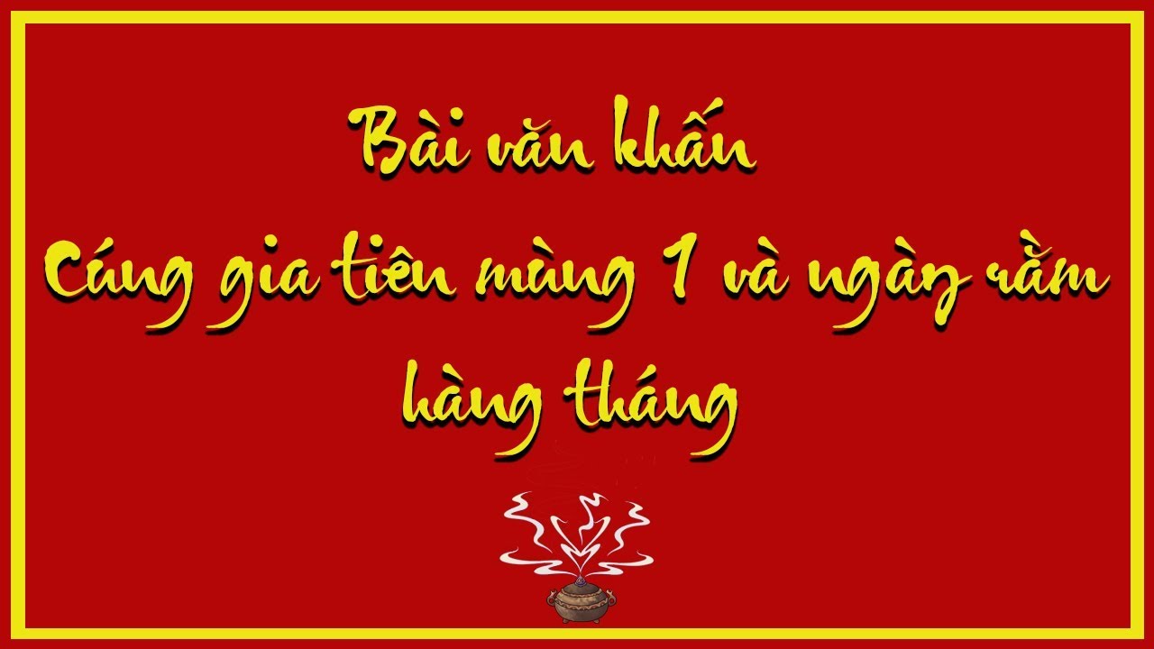 văn khấn ngày mùng 1