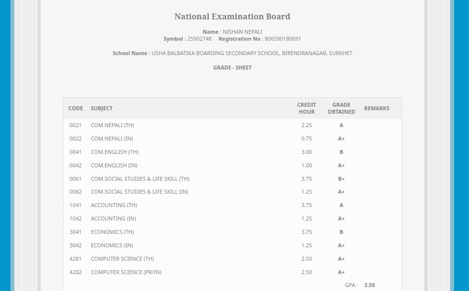 SLC RESULT DAY - 1