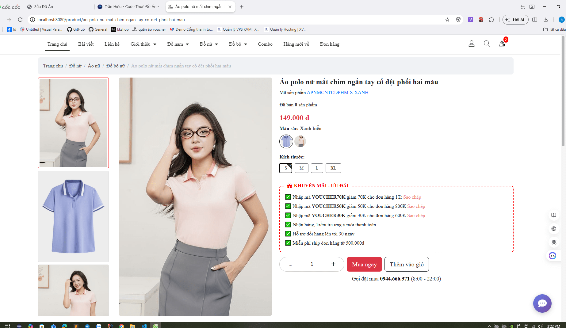 Đồ án website bán hàng thời trang, giày dép cực xịn, chọn màu sắc + kích thước tích hợp chatbot AI và thanh toán online - ảnh 5