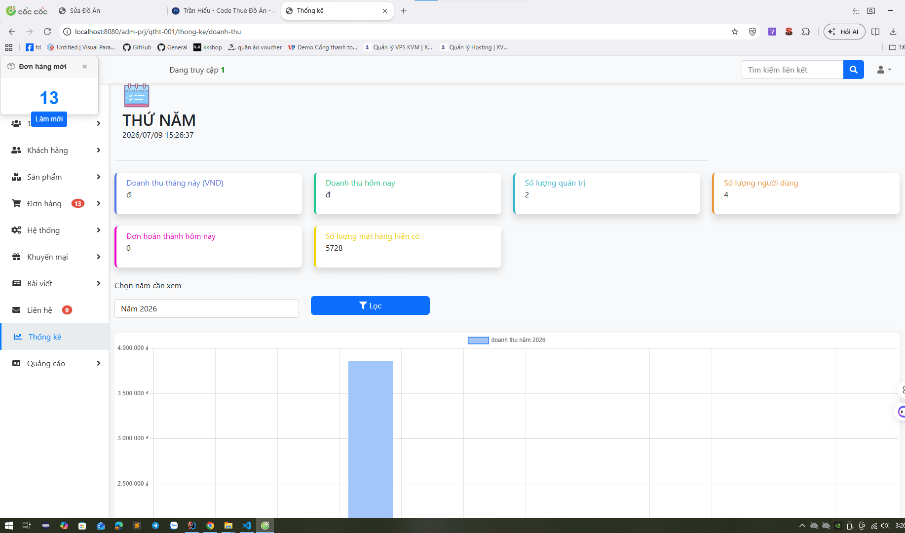 Đồ án website bán hàng thời trang, giày dép cực xịn, chọn màu sắc + kích thước tích hợp chatbot AI và thanh toán online - ảnh 18