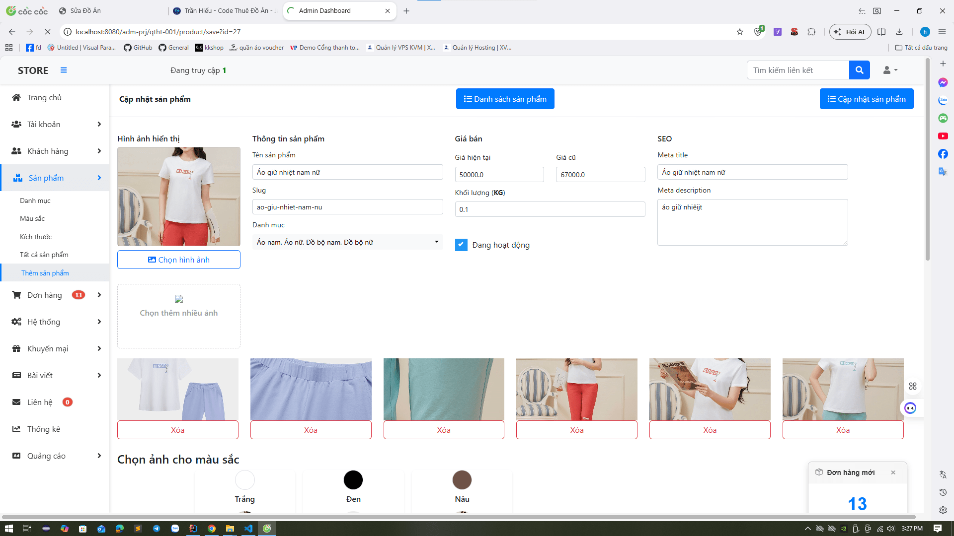 Đồ án website bán hàng thời trang, giày dép cực xịn, chọn màu sắc + kích thước tích hợp chatbot AI và thanh toán online - ảnh 21
