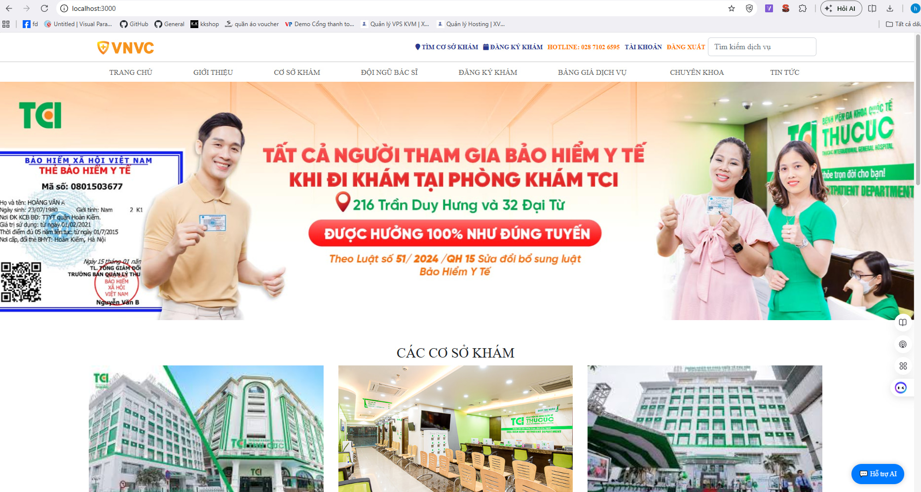 Đồ án website đặt lịch khám bệnh tại bệnh viện tư bằng reactjs + spring boot tích hợp chatbot AI và thanh toán online - ảnh 2