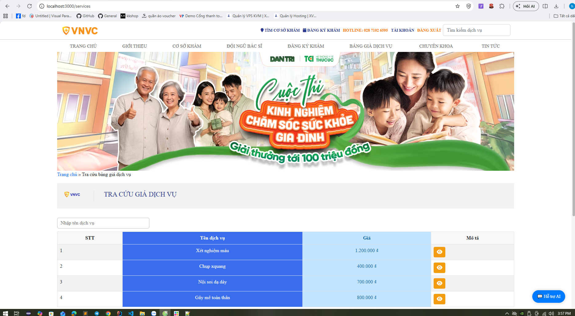 Đồ án website đặt lịch khám bệnh tại bệnh viện tư bằng reactjs + spring boot tích hợp chatbot AI và thanh toán online - ảnh 4