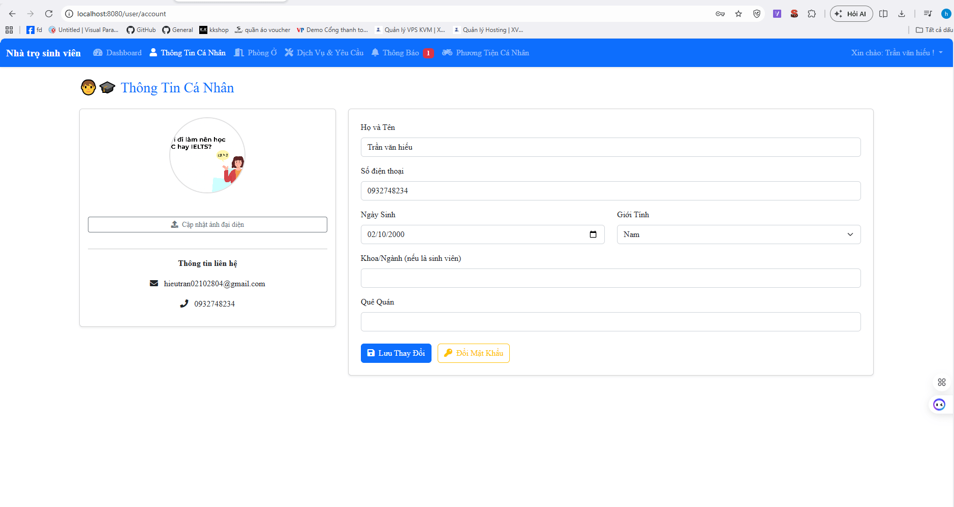 Website quản lý nhà trọ đầy đủ chức năng, có trang riêng cho chủ trọ và người thuê, tích hợp thanh toán online - ảnh 5