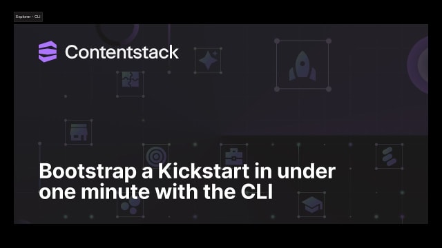 Bootstrap a Kickstart in under one minute with the CLI