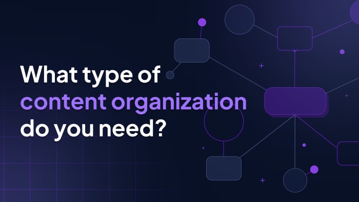 Poster image for: What type of content organization do you need?