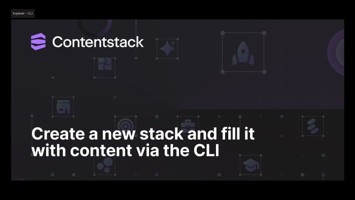 Poster image for: Create a new stack and fill it with content via the CLI