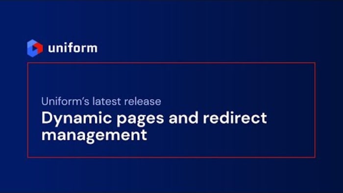 Poster image for: Uniform Dynamic Pages and Redirects