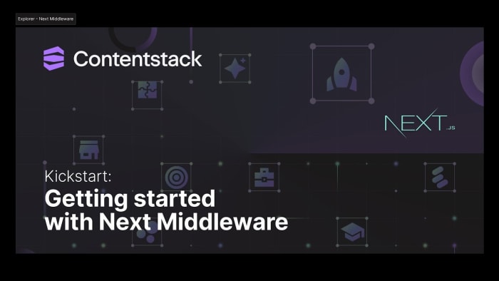 Poster image for: Kickstart:Getting started with Next Middleware