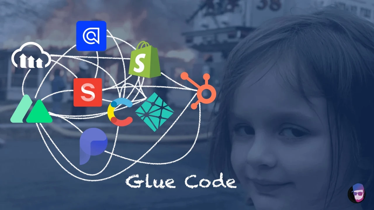 Connecting lots of services creates glue code and technical debt.