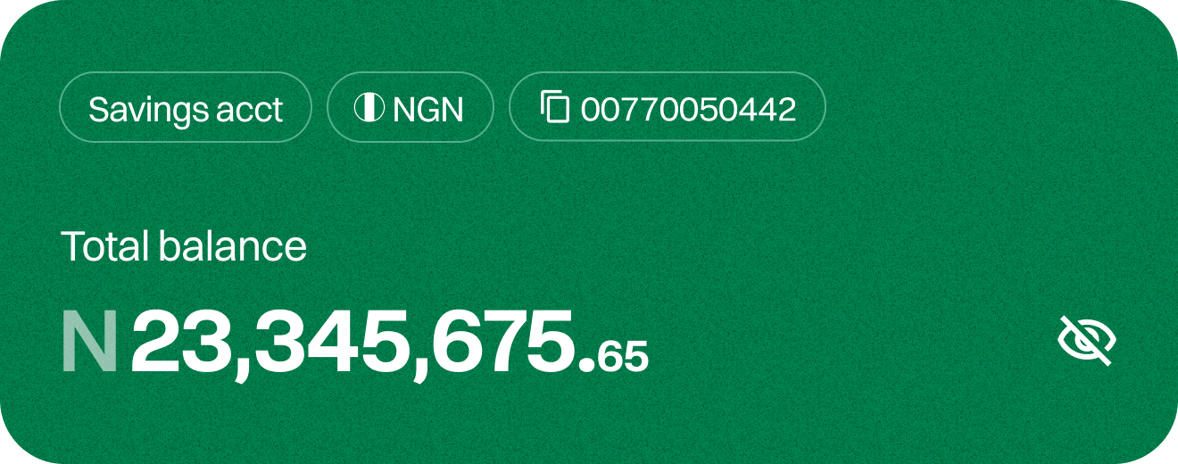Savings balance