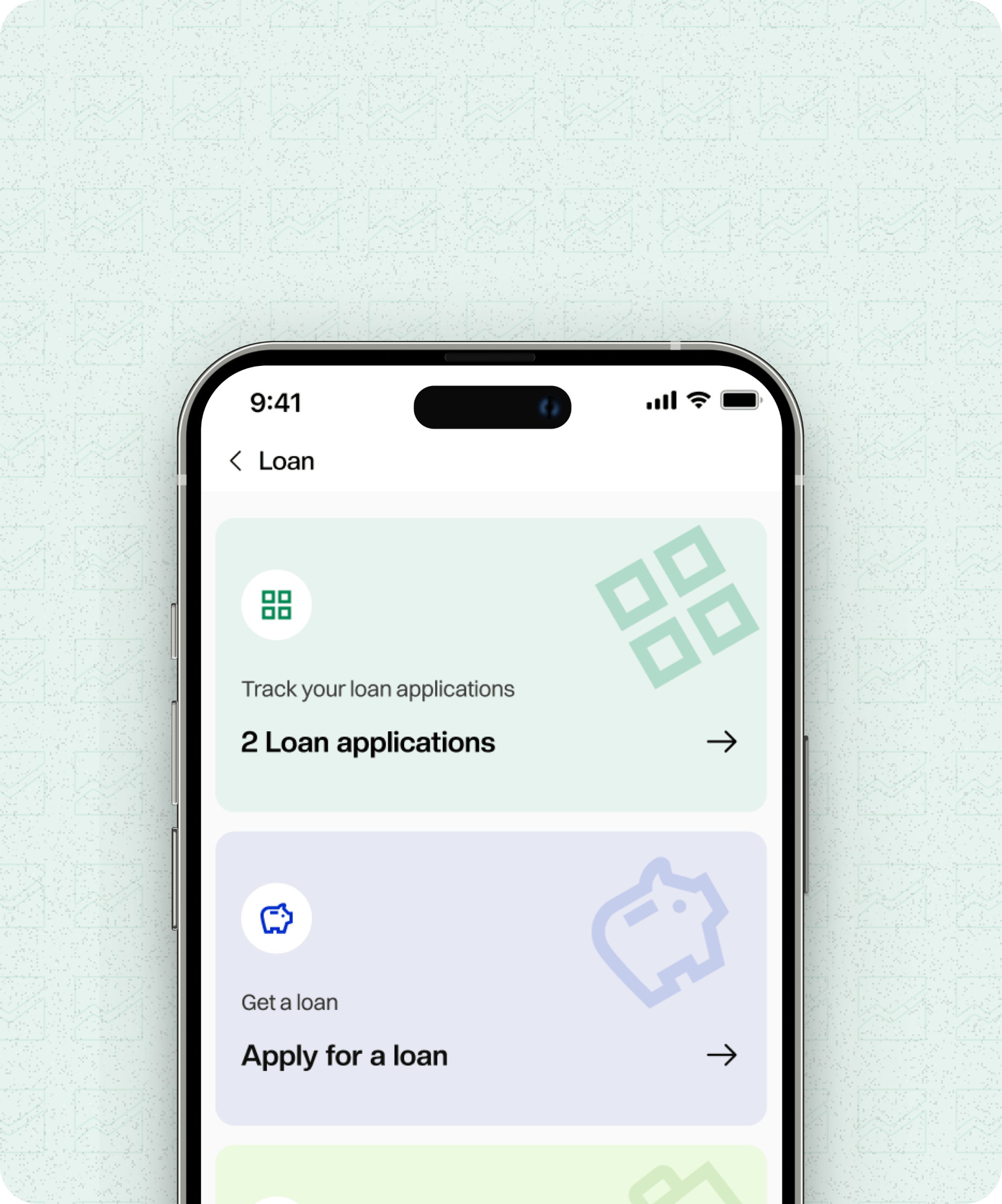 Loan app mockup