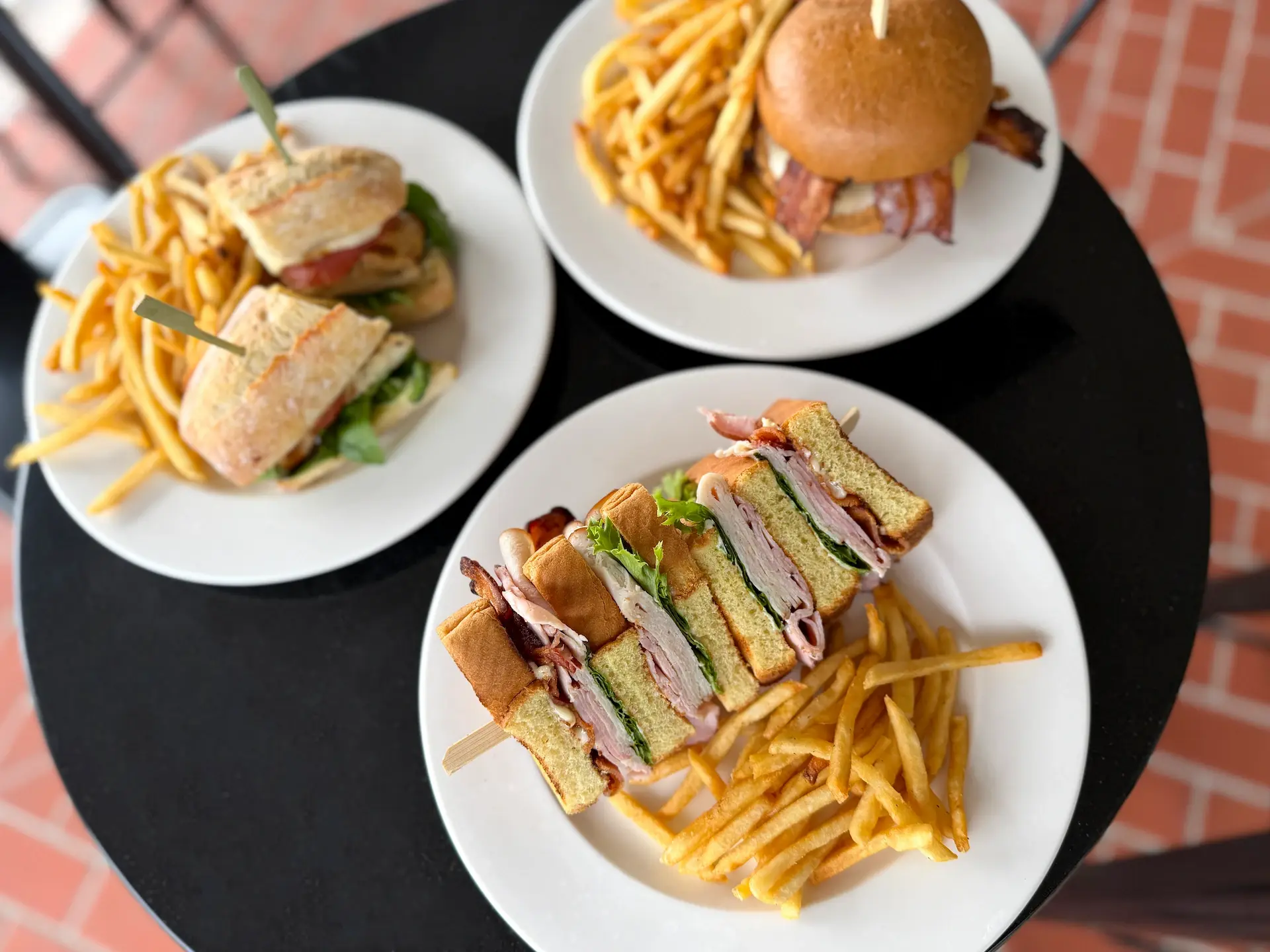 Hills grille food 3 plates