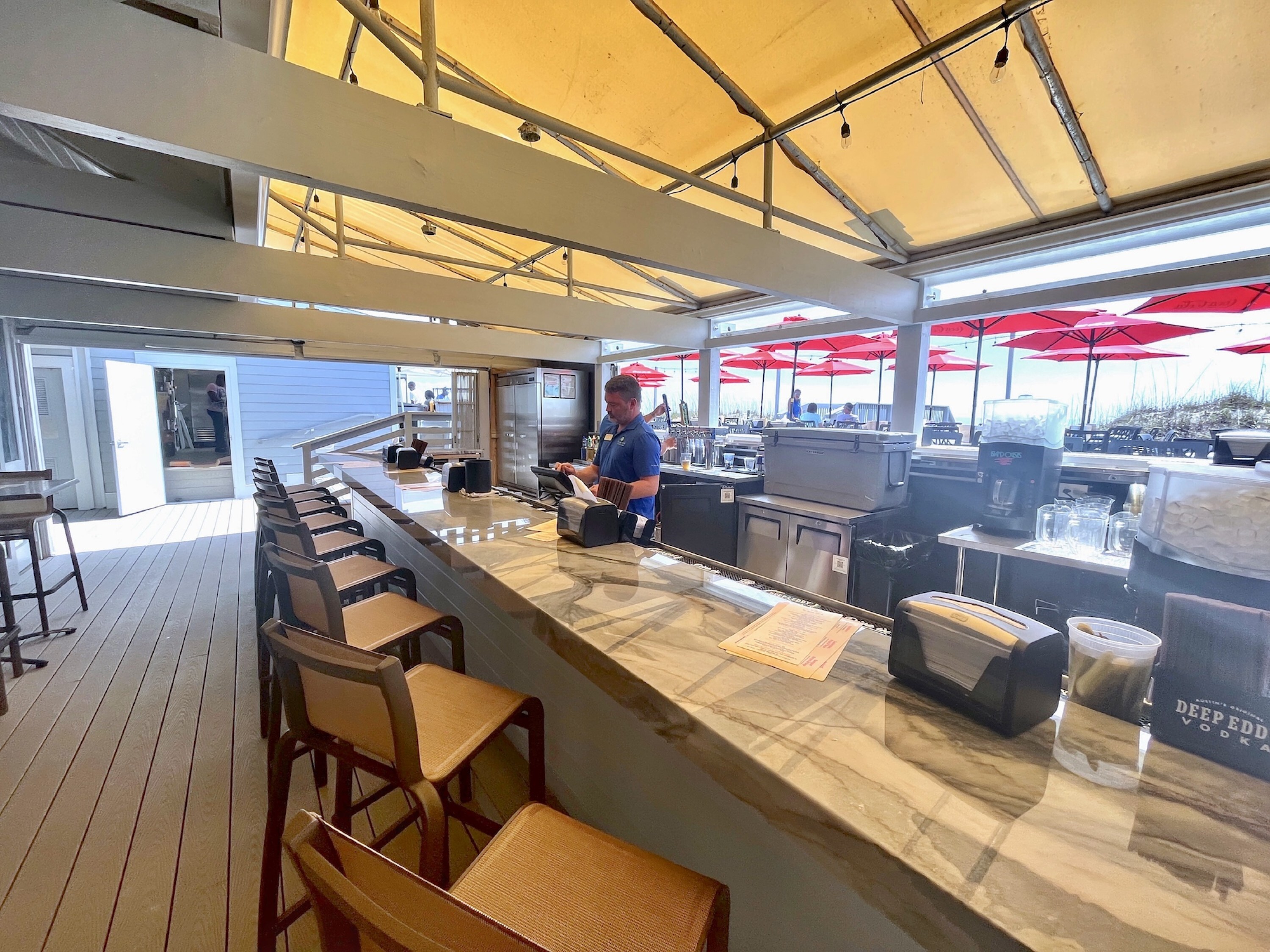 The bar at the Dunes House