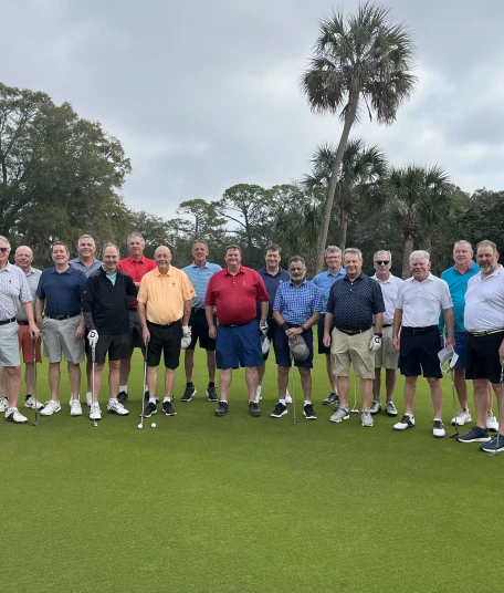 Golf group on golf course