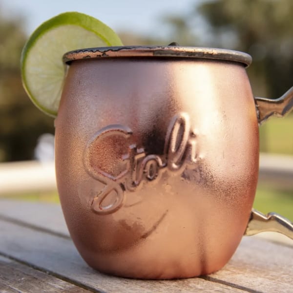 Moscow Mule in a copper mug