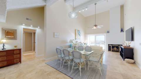 Dining room at a villa in Beach VIllas