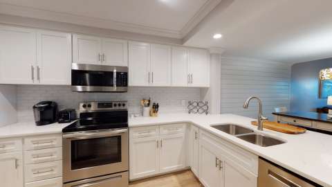 Kitchen at a villa in Captain's Walk