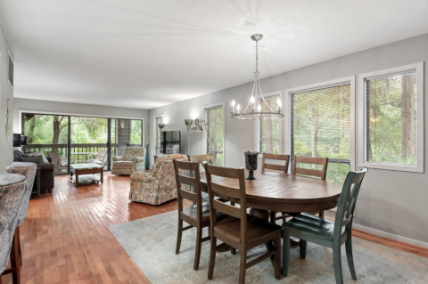 Dining and living room at Centre Court Villas