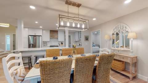 Dining room and kitchen at Fazio Villas