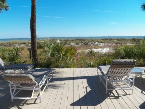 Patio at Beach at Hampton Place Villas