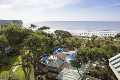 View of the beach from a balcony at Hampton Place Villas