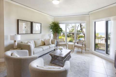 Living room at Hampton Place Villas