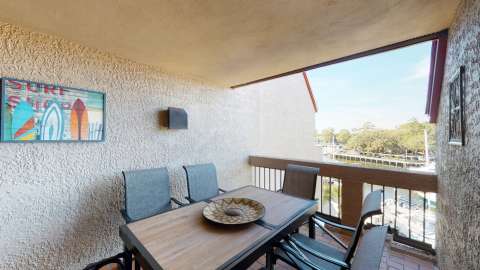Covered Patio at a villa in Harbourside