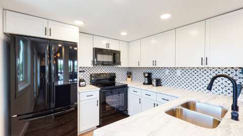 Updated kitchen in a villa at Harbourside