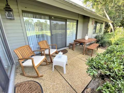 Patio at a villa in Inverness Village
