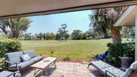 Golf course view from a villa at Inverness Village