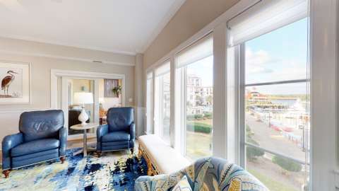 Living room at a villa in Mainsail